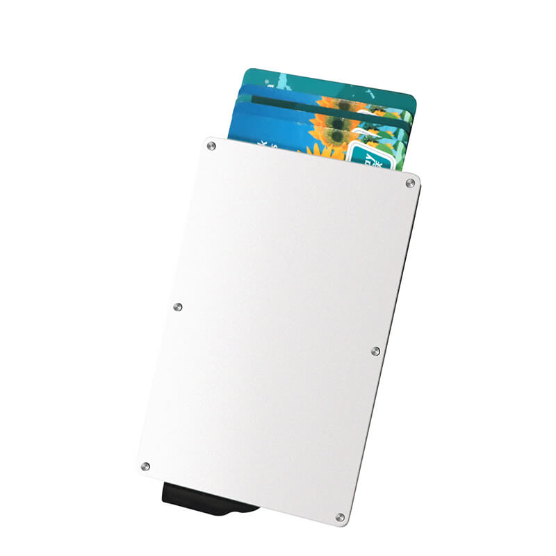 Hot Sell Aluminum RFID Blocking Slide Card Holder