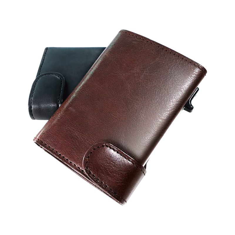 RFID Wallet Aluminum Box Credit Card Holder Pop-Up Slim Mini Wall Aluminum Card Holder Men Wallet